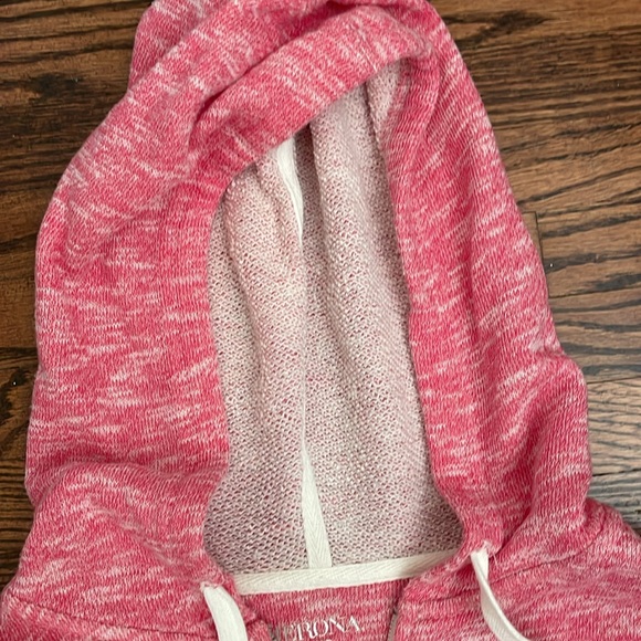 Merona women’s xs hoodie with full zipper. Pink with white flecks. - Picture 4 of 8